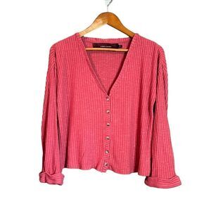 3 for $30! Code x Mode pink ribbed button down shirt. Size small